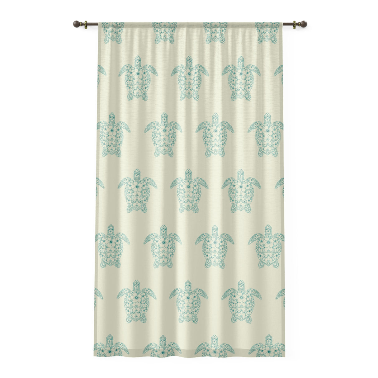 Sea Turtle Tropical Pattern Window Curtain