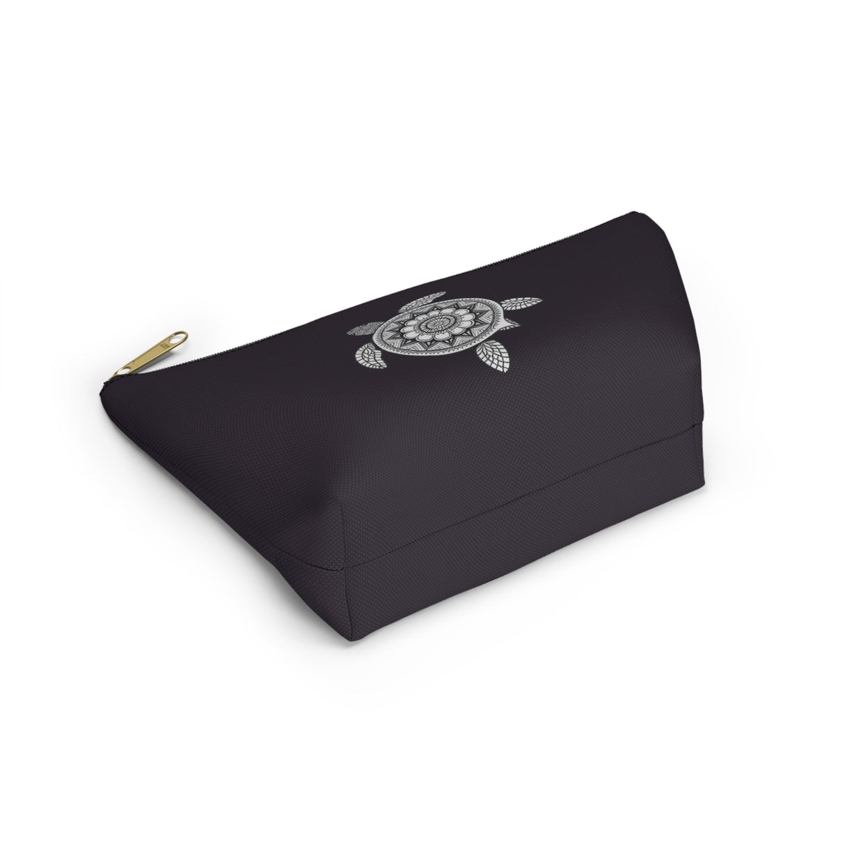 Dark Purple Mandala Sea Turtle Print Accessory Pouch