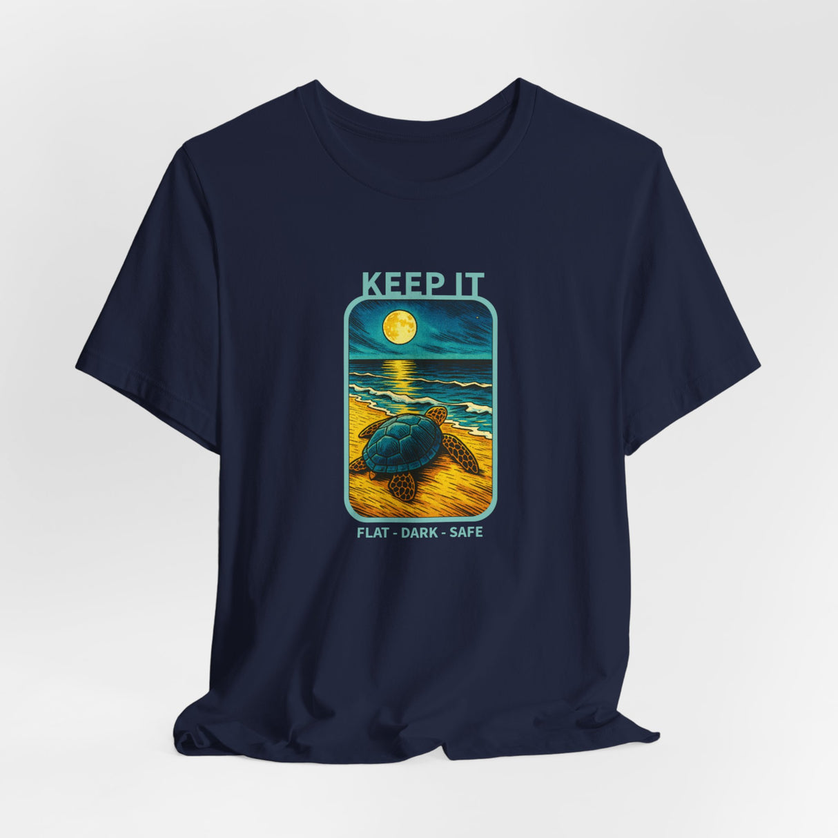 Keep it Dark Flat Safe Sea Turtle Illustration Tee - 4 colors