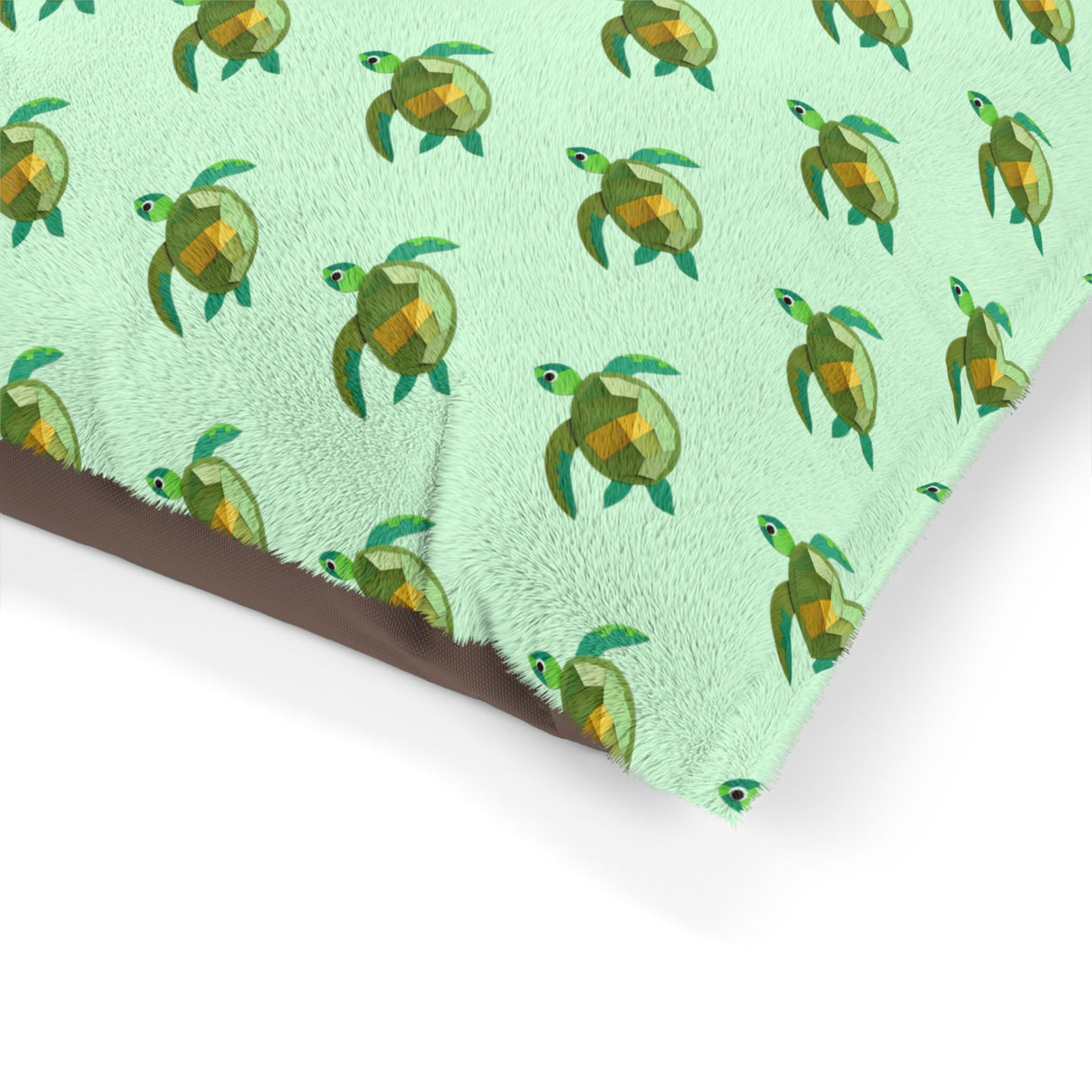 Green Sea Turtle Pattern Pet Bed.