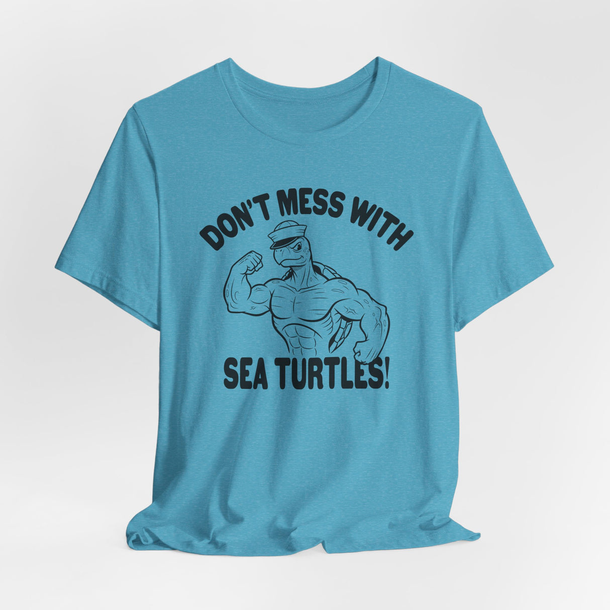 Don't Mess With Sea Turtles Black Ink Graphic Tee - 4 Colors