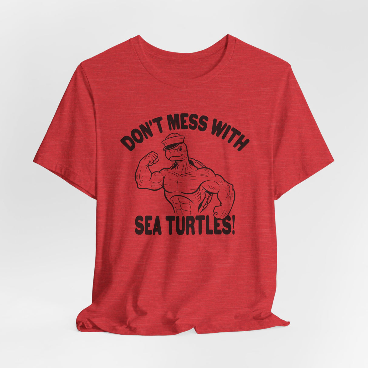 Don't Mess With Sea Turtles Black Ink Graphic Tee - 4 Colors
