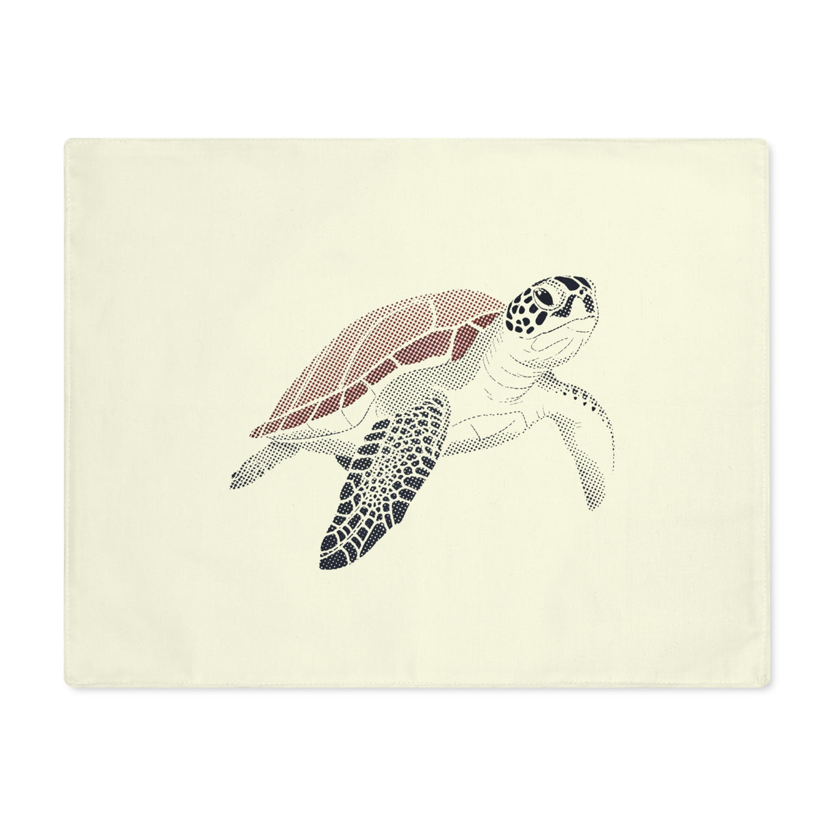 HalfTone Dark Red Sea Turtle Placemat