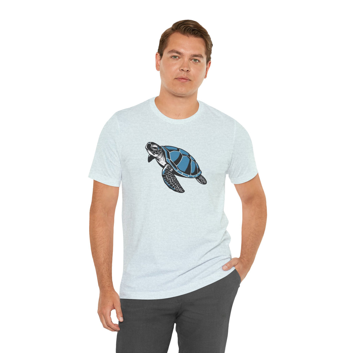 Blue Comic Print Sea Turtle Graphic Tee - 7 Colors