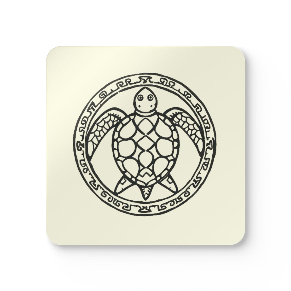 Ancient Sea Turtle Corkwood Coaster Set
