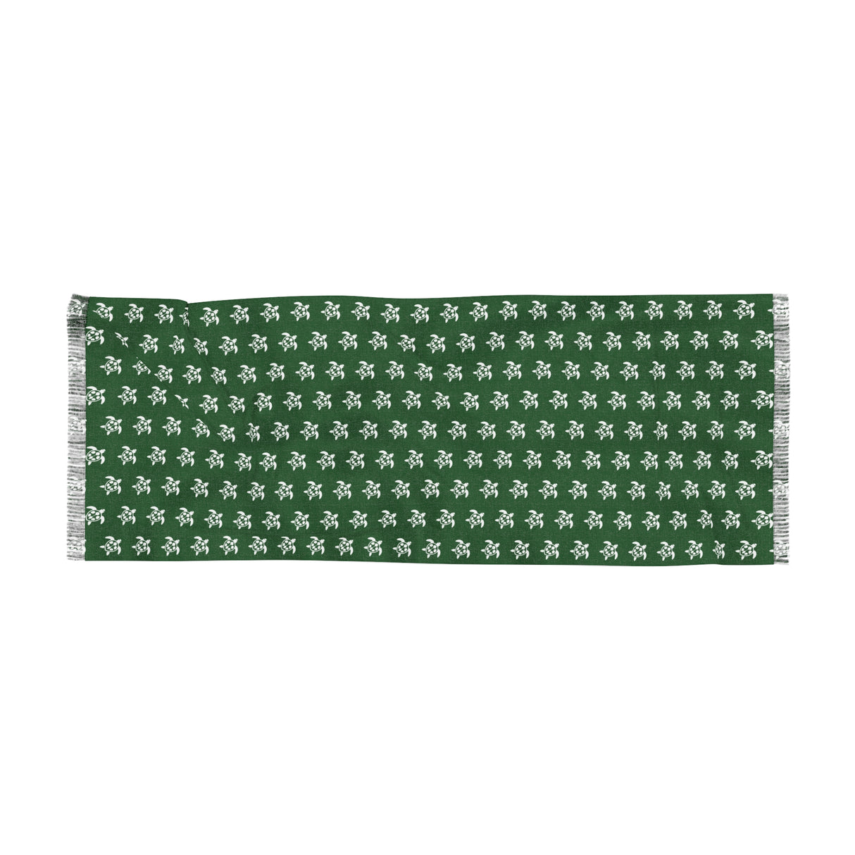 Green and White Sea Turtles Light Scarf