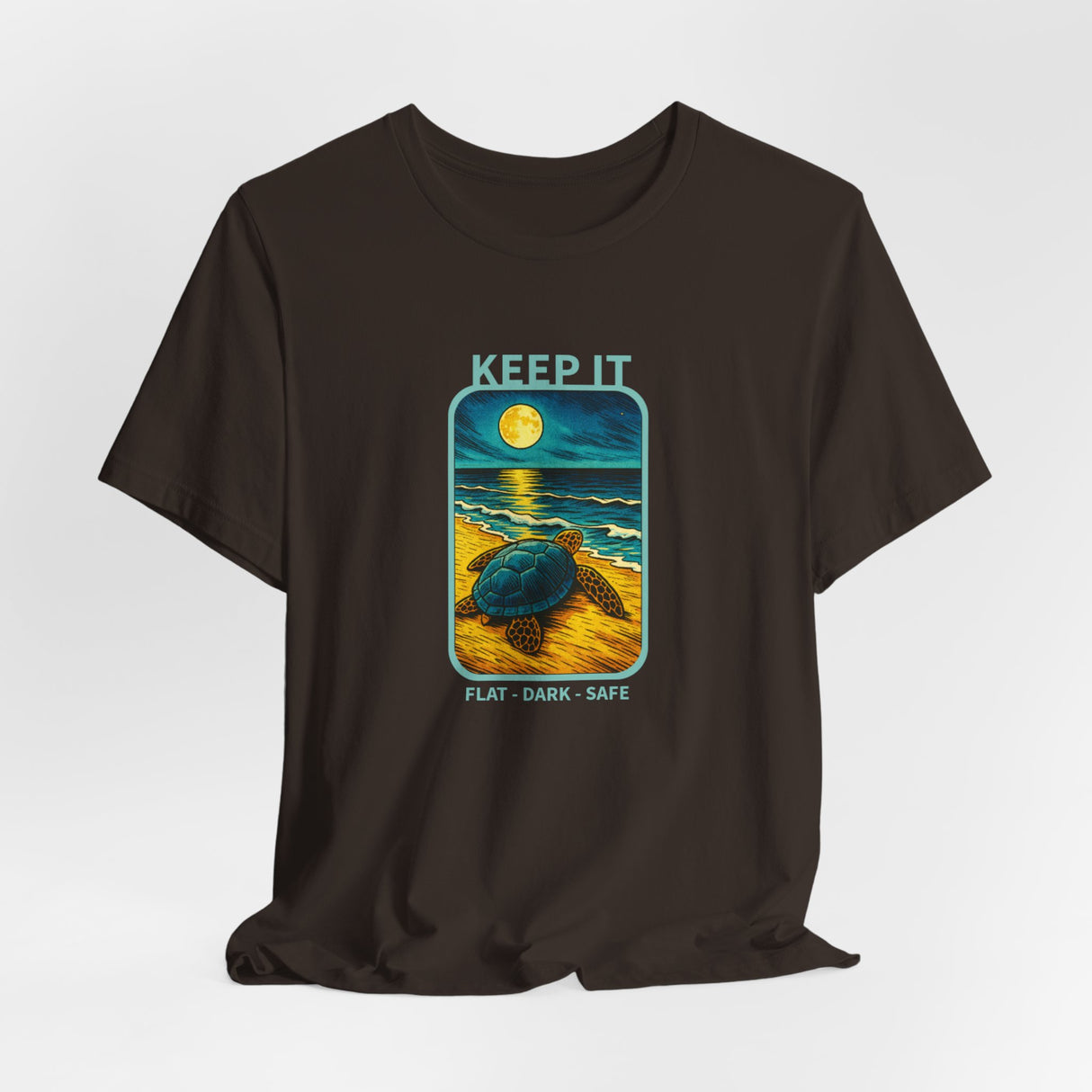 Keep it Dark Flat Safe Sea Turtle Illustration Tee - 4 colors