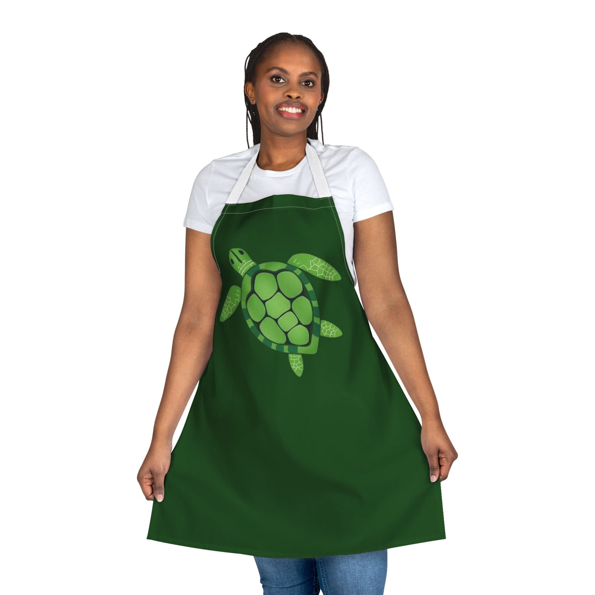Green Sea Turtle Apron - Colorful Kitchen Gift