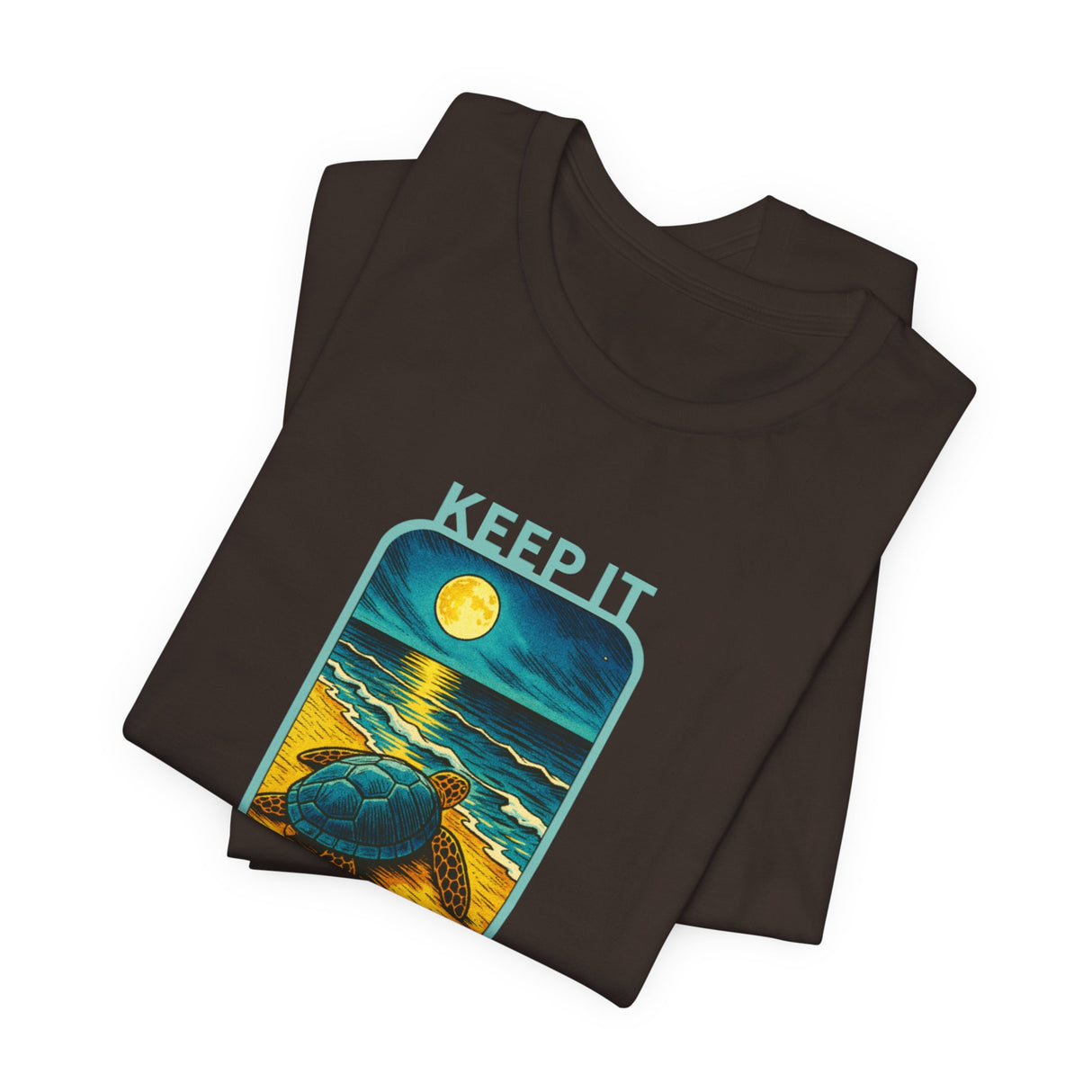 Keep it Dark Flat Safe Sea Turtle Illustration Tee - 4 colors