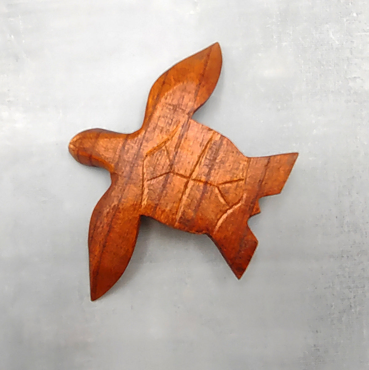 Carved Wooden Sea Turtle Brown (1 turtle approx. 3.5+ inch wide) Wood Sea Turtle Figure for coastal beach home display & decoration!