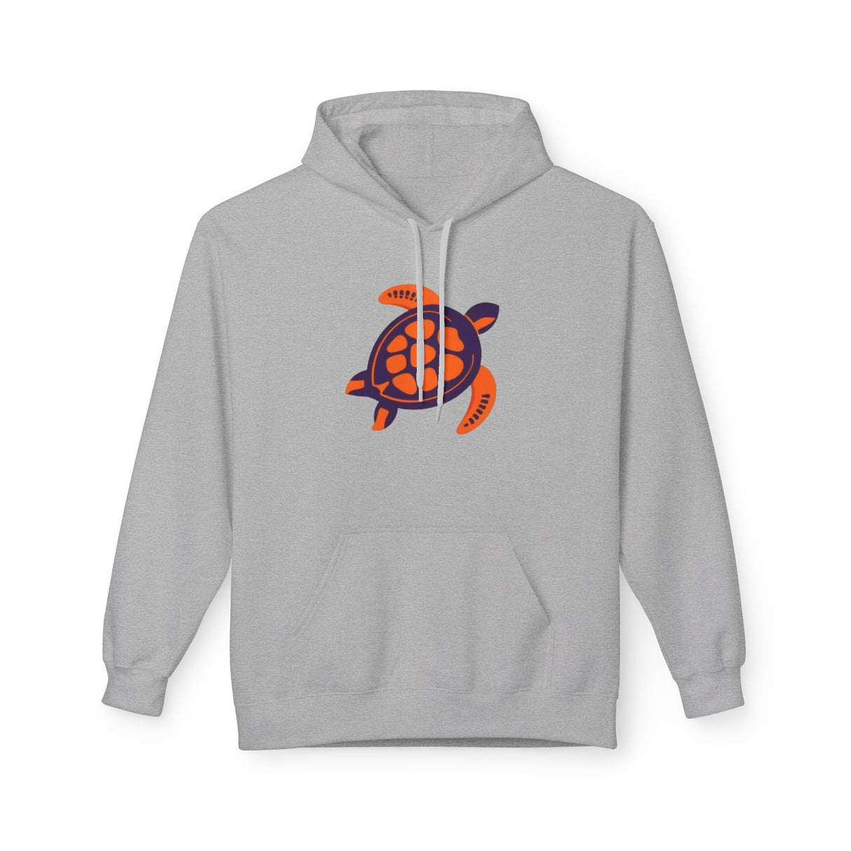 Orange and Purple Mod Art Sea Turtle Hoodie - 8 Colors