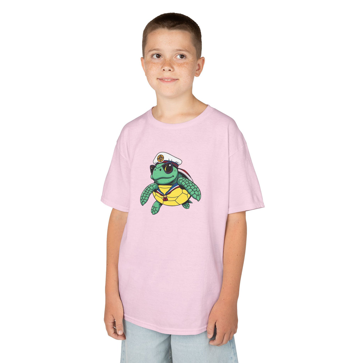 Kids Cute Baby Sea Turtle Sailor Cartoon Tee - 7 colors