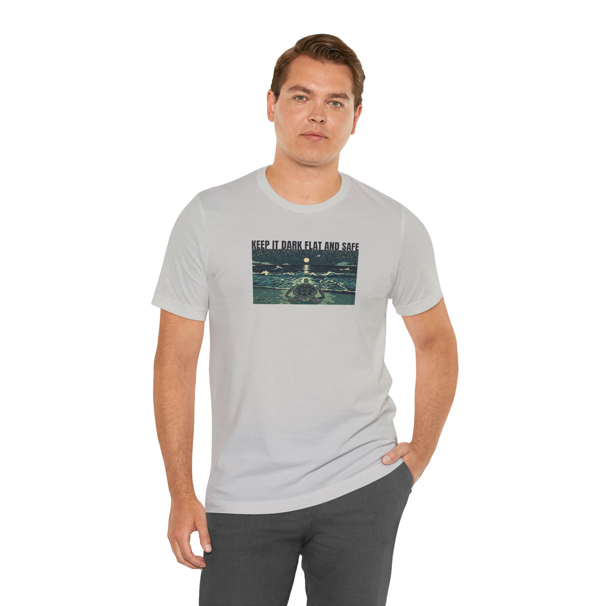 Keep It Dark Flat Safe Ink Art Sea Turtle Tee - 6 Colors Light