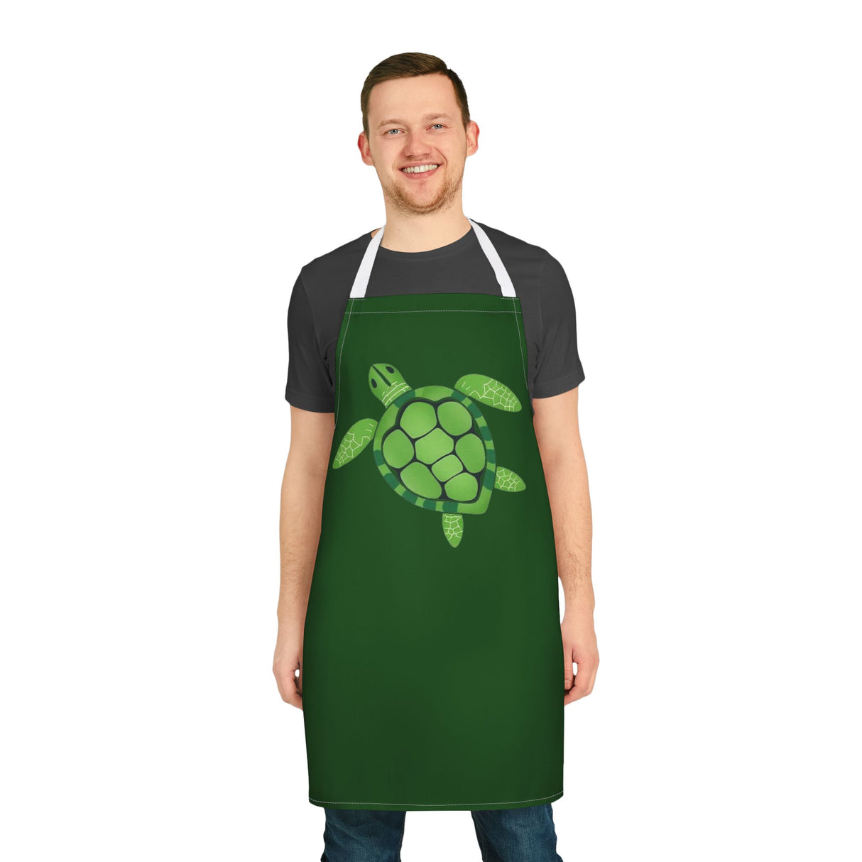 Green Sea Turtle Apron - Colorful Kitchen Gift