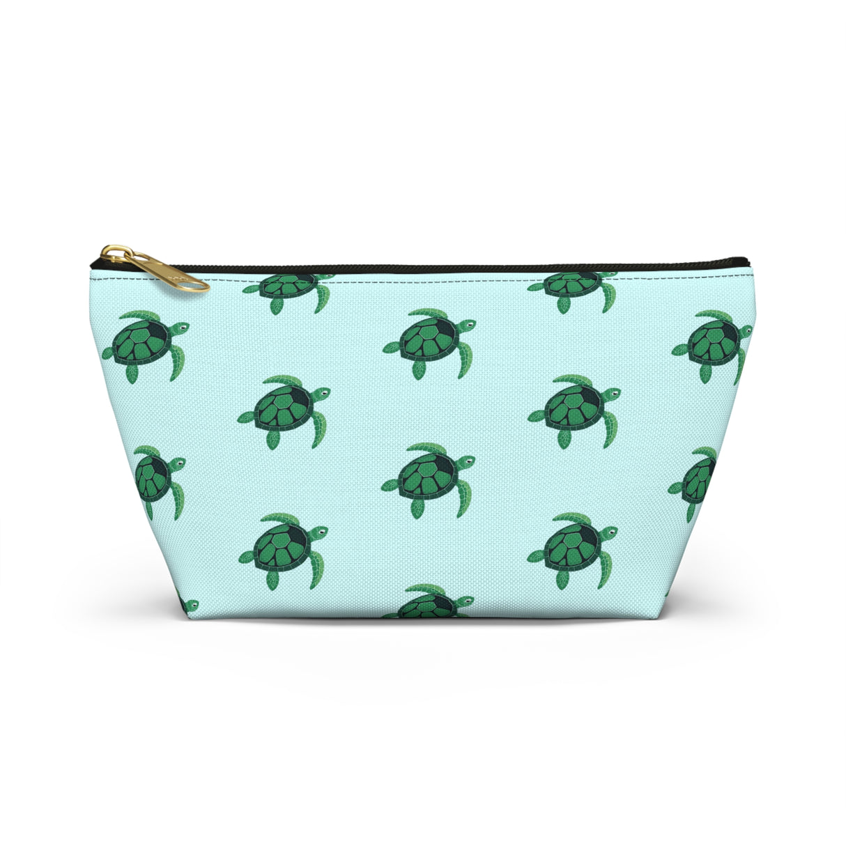 Blue Sea Turtle Print Accessory Pouch