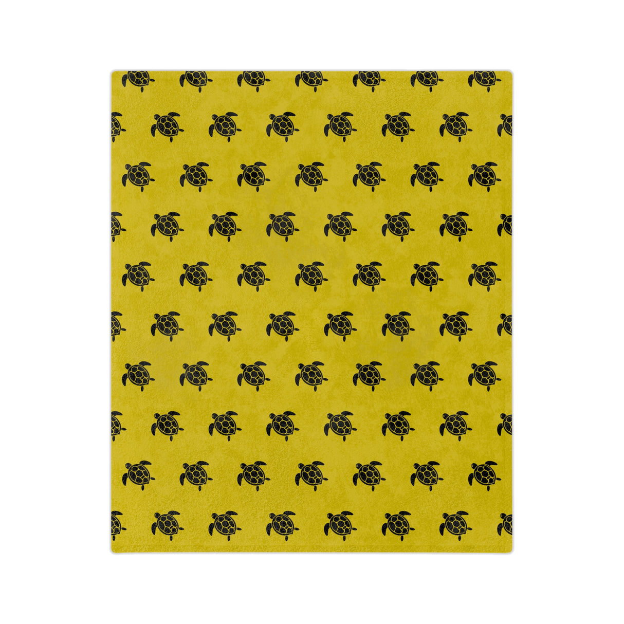 Black and Gold Sea Turtle-Themed Velveteen Microfiber Blanket - 3 Sizes