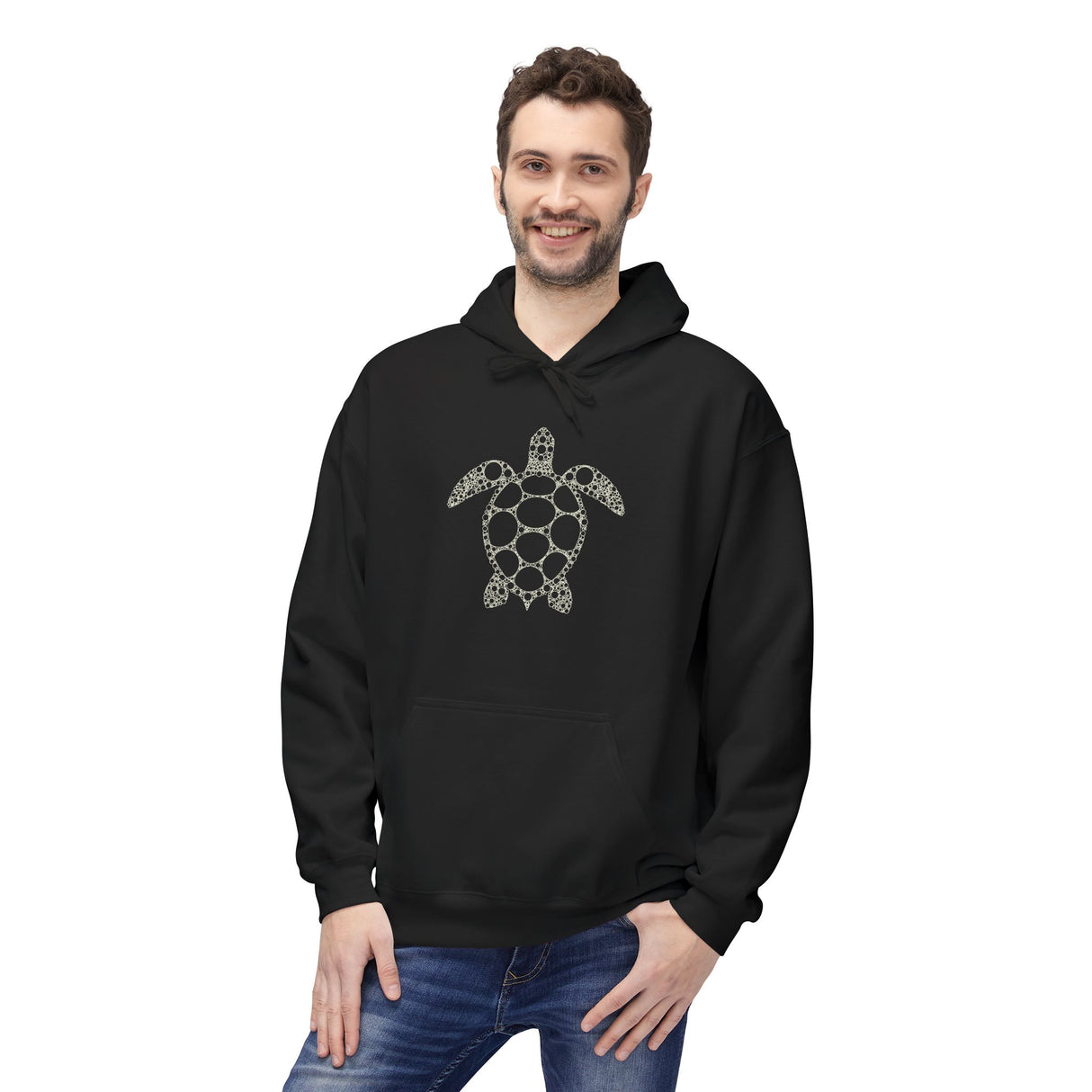 Detailed Circle Graphic Sea Turtle Hoodie - Comfy Sweatshirt - 5 Colors