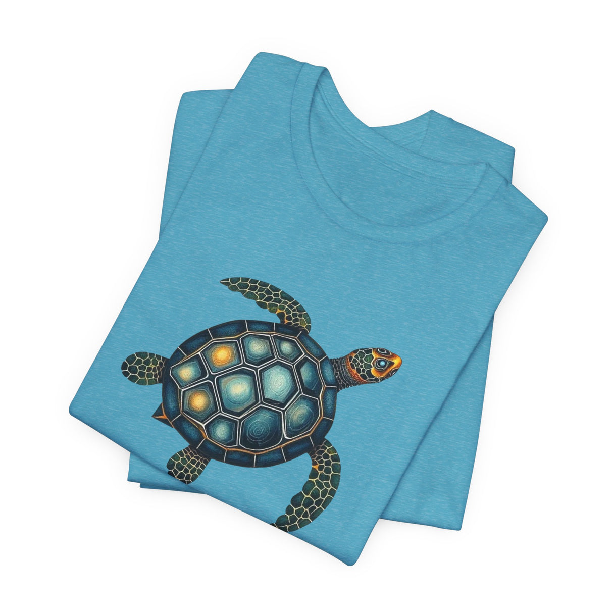 Oil Paint Green and Blue Sea Turtle Graphic Tee - 6 Colors