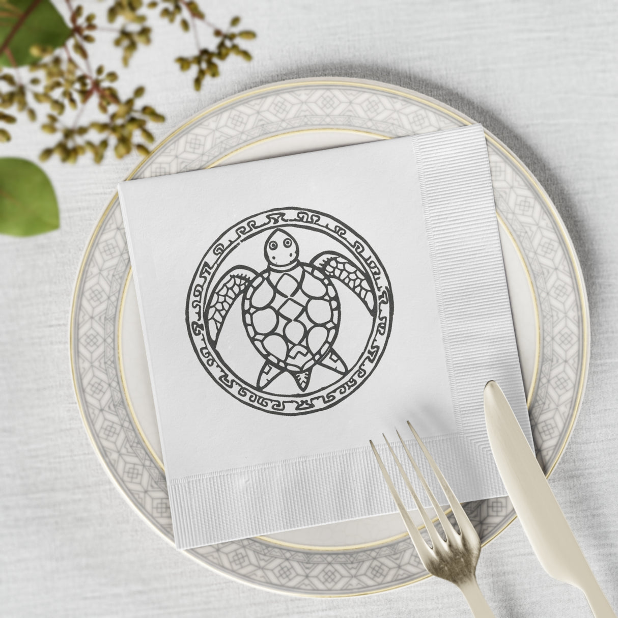 Island SeaTurtle-Themed Cocktail Napkins