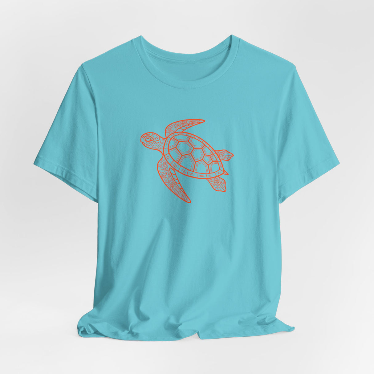 Orange Tribal Sea Turtle Graphic Tee - 6 Colors