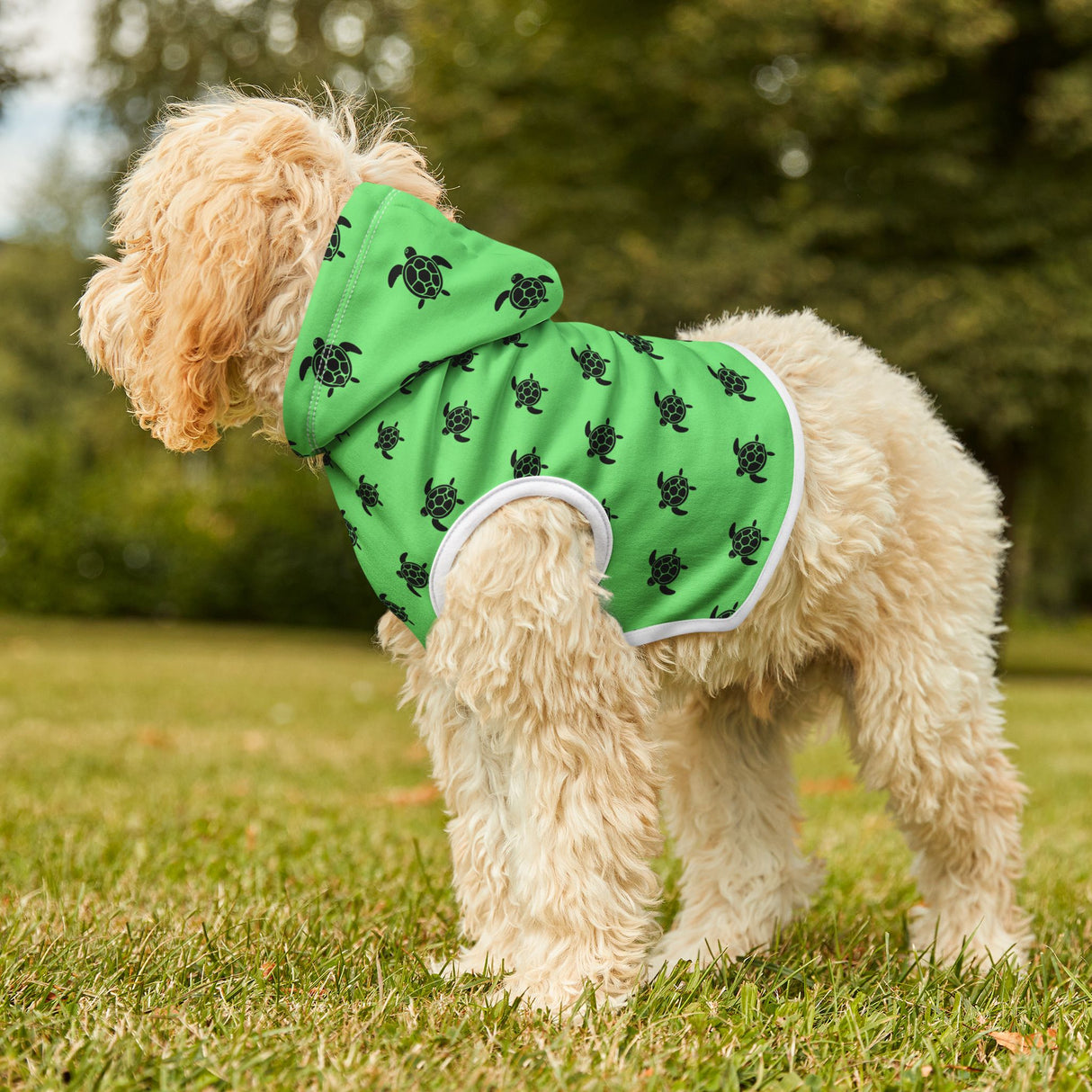 Green and Black Sea Turtle Pet Hoodie
