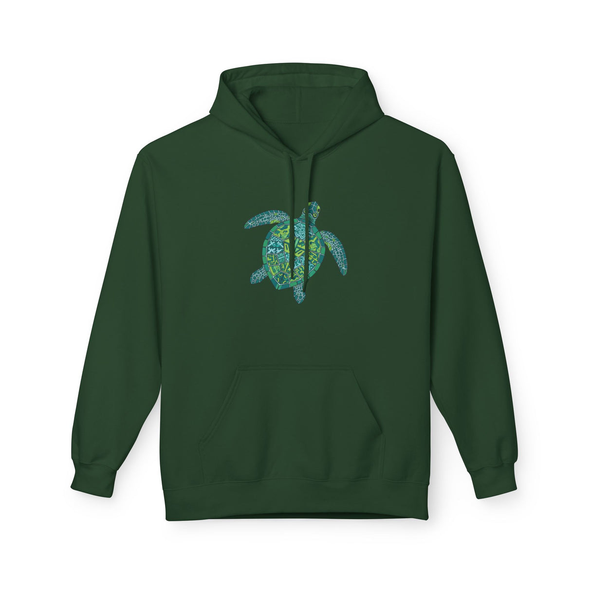 Teal Tribal Sea Turtle Hoodie - Sea Turtle Sweatshirt - 6 Colors