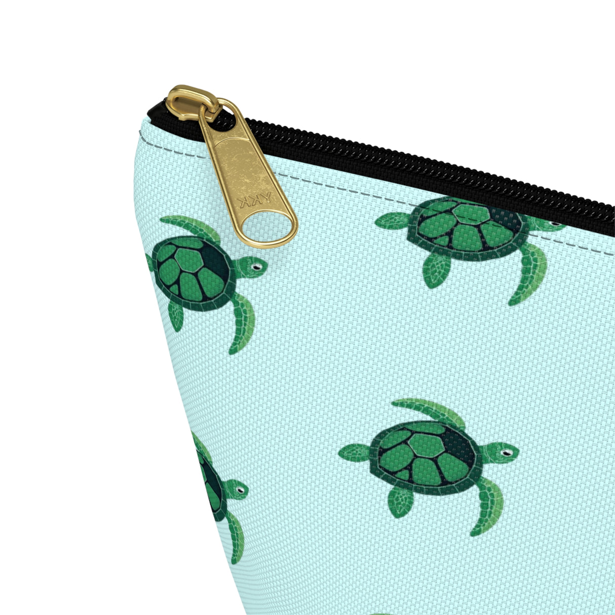 Blue Sea Turtle Print Accessory Pouch