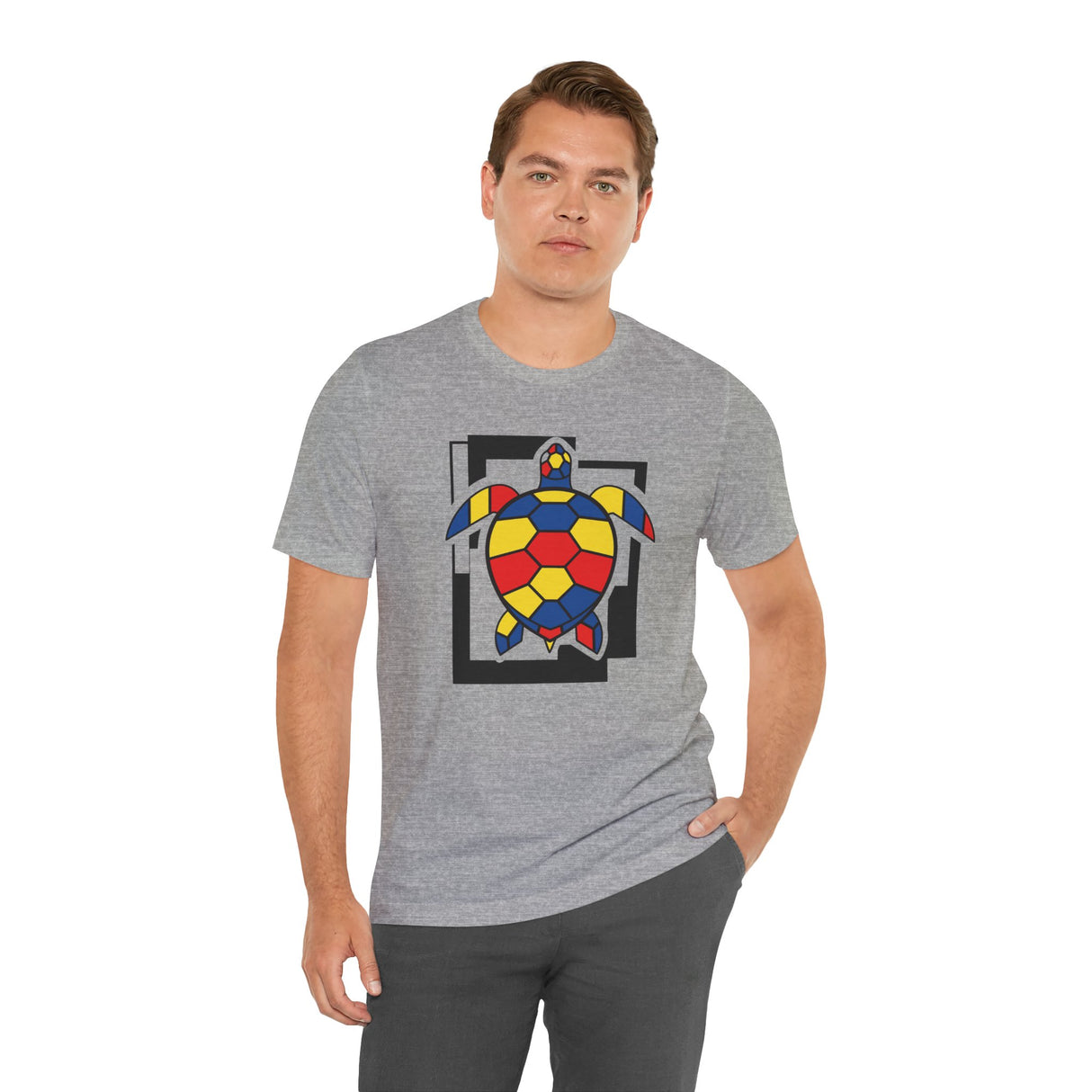 Bauhaus Red Blue Yellow Sea Turtle Graphic Tee - 6 Colors