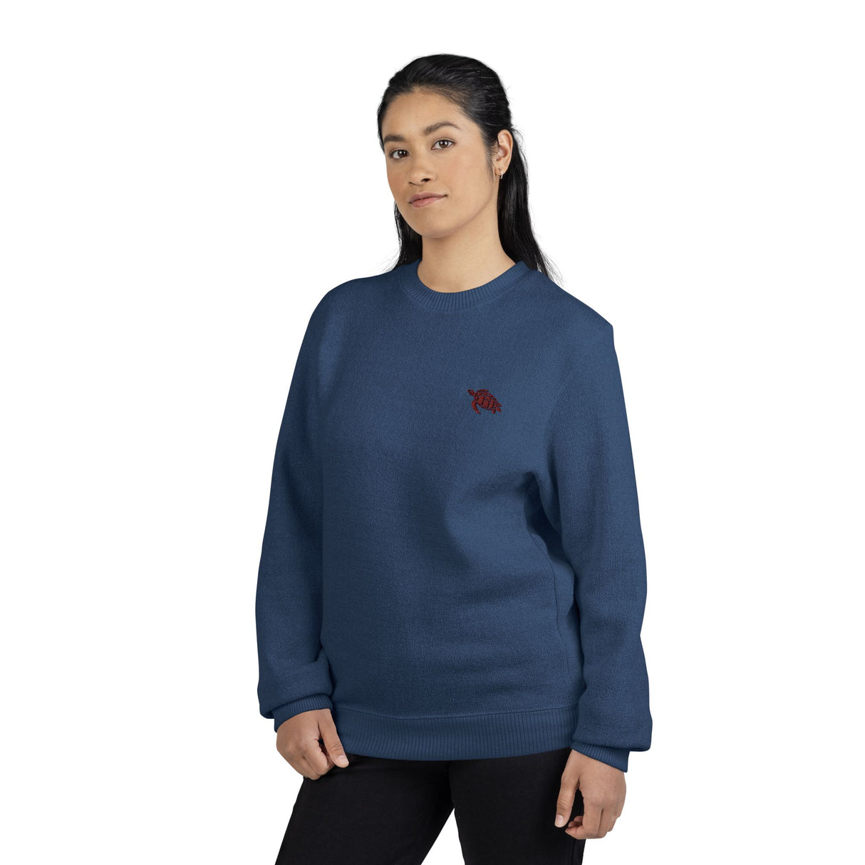 Unisex Brown Sea Turtle Embroidered Crewneck Sweatshirt - 4 colors
