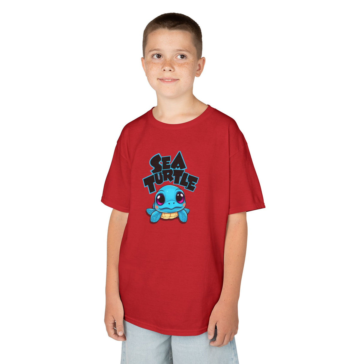Kids Cute Baby Sea Turtle Blue Cartoon Tee - 7 colors