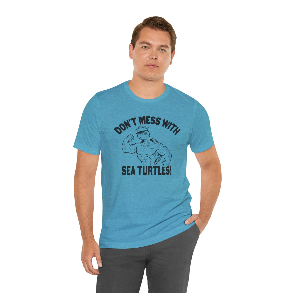 Don't Mess With Sea Turtles Black Ink Graphic Tee - 4 Colors