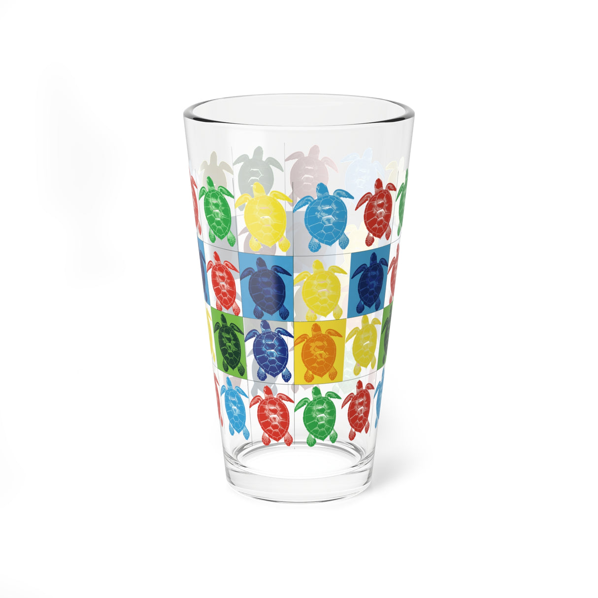 Colorful Pop Art Sea Turtle Pattern Design 16oz Drinkware