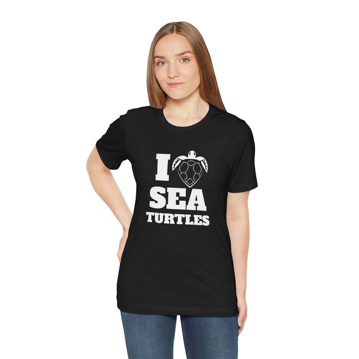 I Heart Sea Turtles White Ink Graphic Tee - 7 Colors