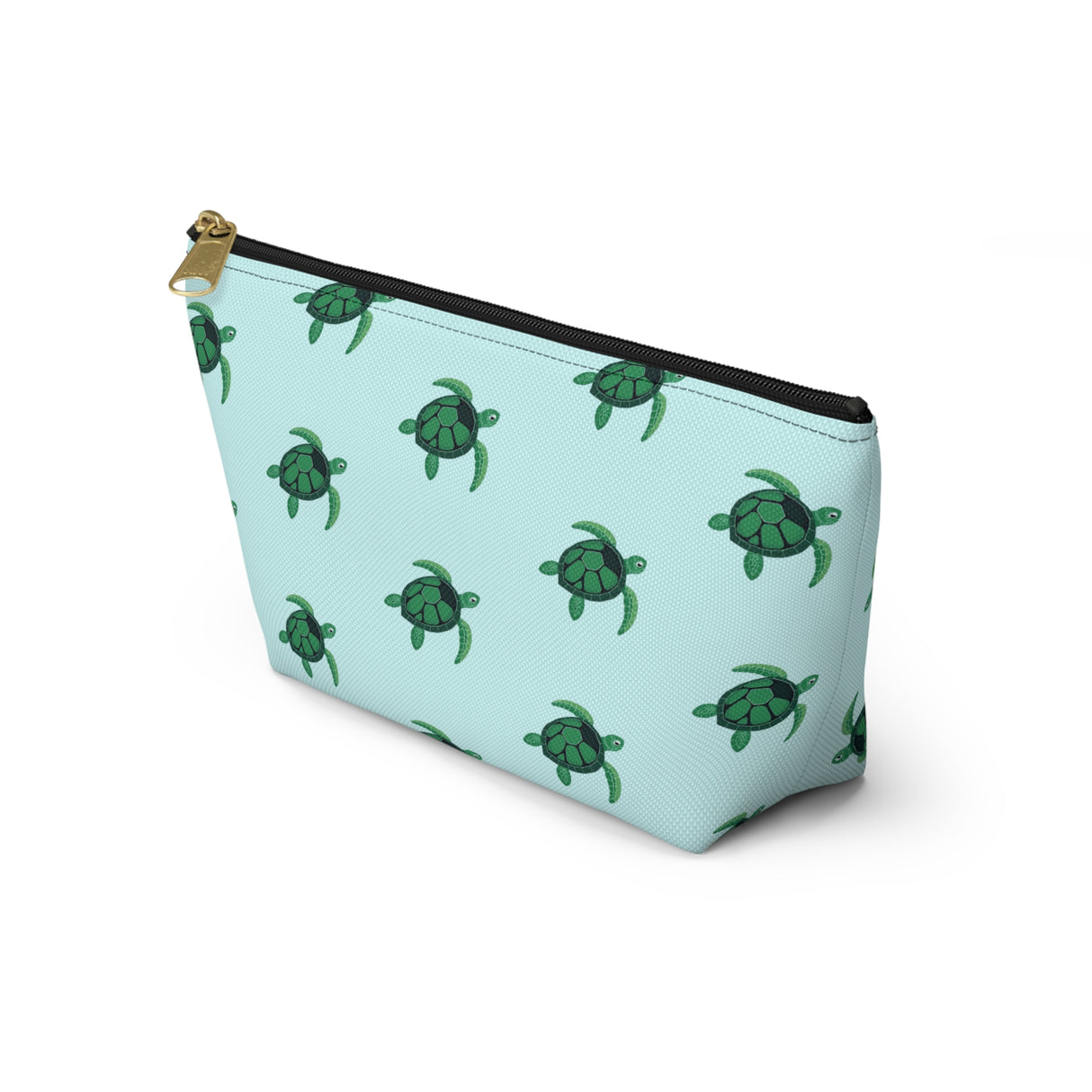 Blue Sea Turtle Print Accessory Pouch