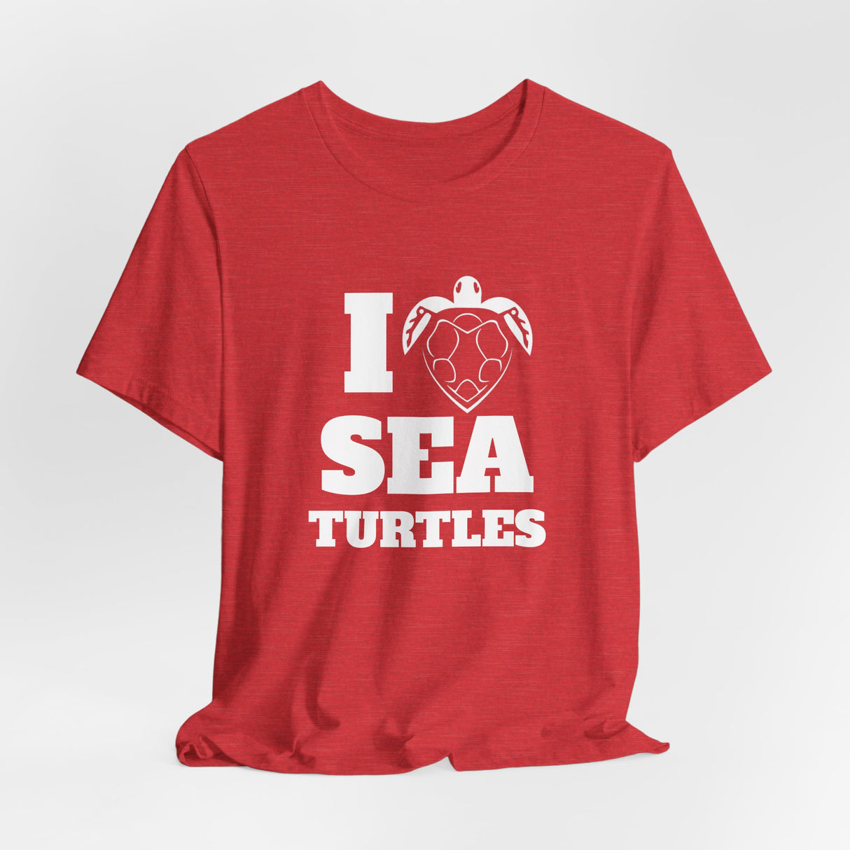 I Heart Sea Turtles White Ink Graphic Tee - 7 Colors