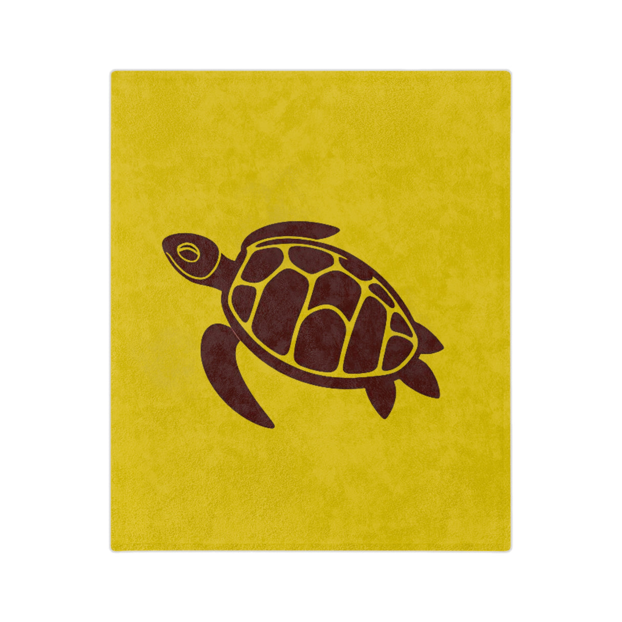Brown and Gold Sea Turtle -Themed Velveteen Microfiber Blanket - 3 Sizes