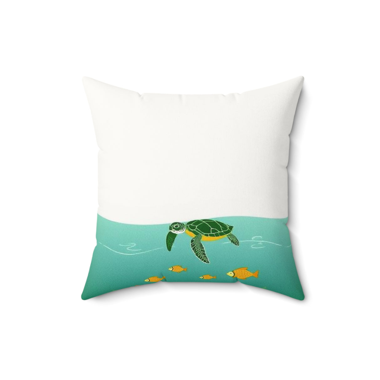 Blue Sea Turtle Pillow, Faux Suede Pillow - 4 sizes