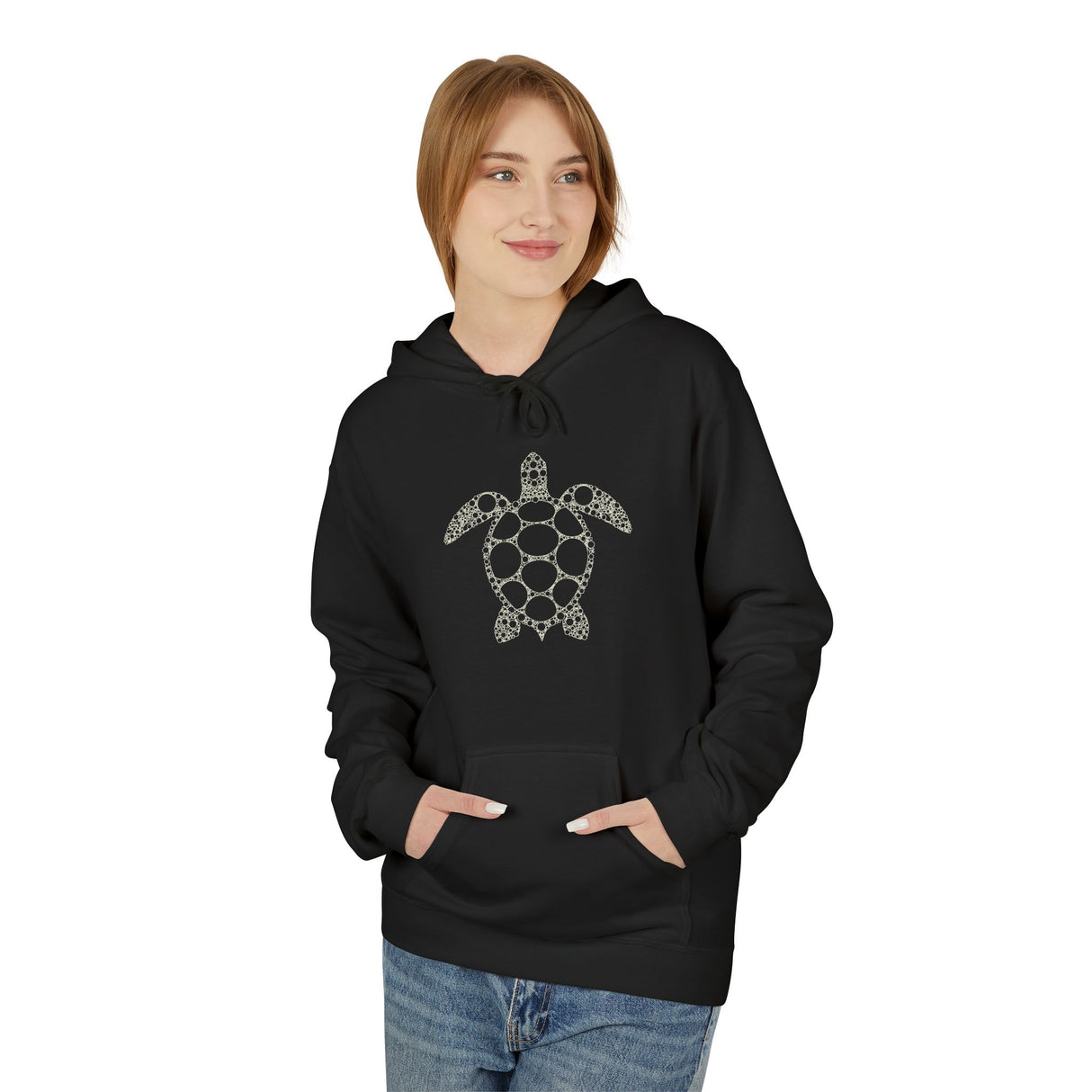 Detailed Circle Graphic Sea Turtle Hoodie - Comfy Sweatshirt - 5 Colors