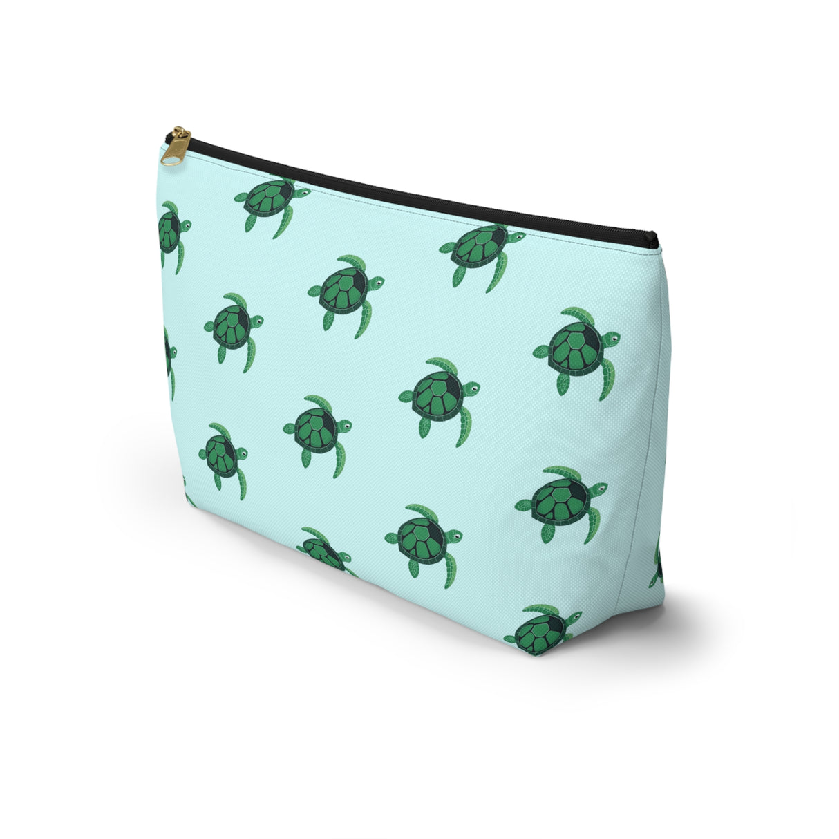 Blue Sea Turtle Print Accessory Pouch