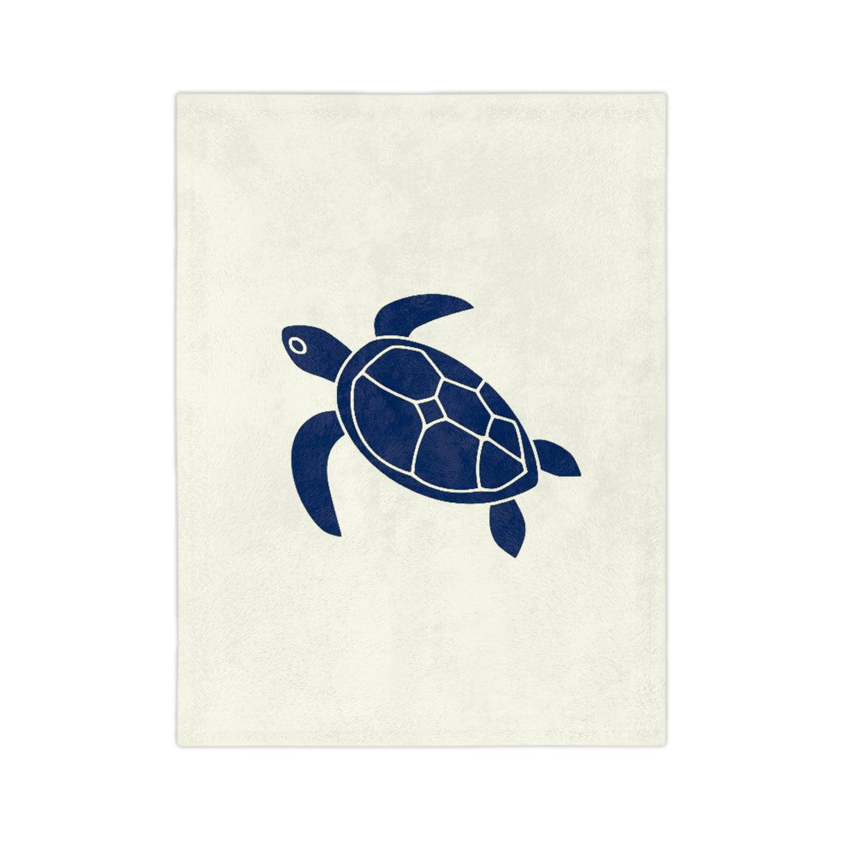 Blue Sea Turtle-Themed Velveteen Microfiber Blanket - 3 Sizes