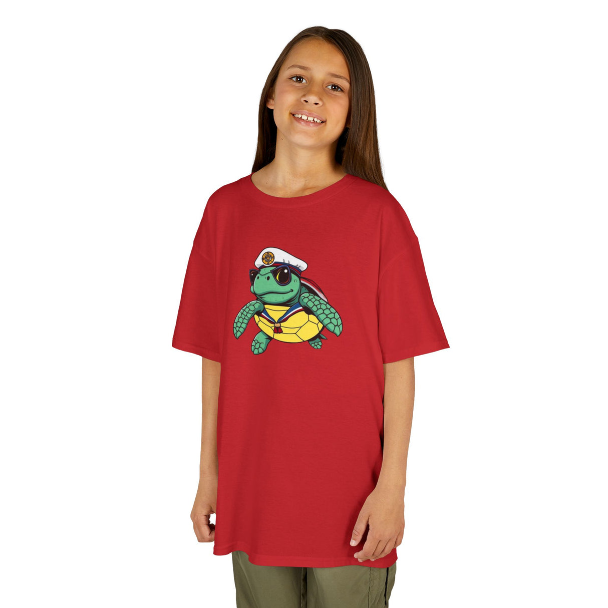 Kids Cute Baby Sea Turtle Sailor Cartoon Tee - 7 colors
