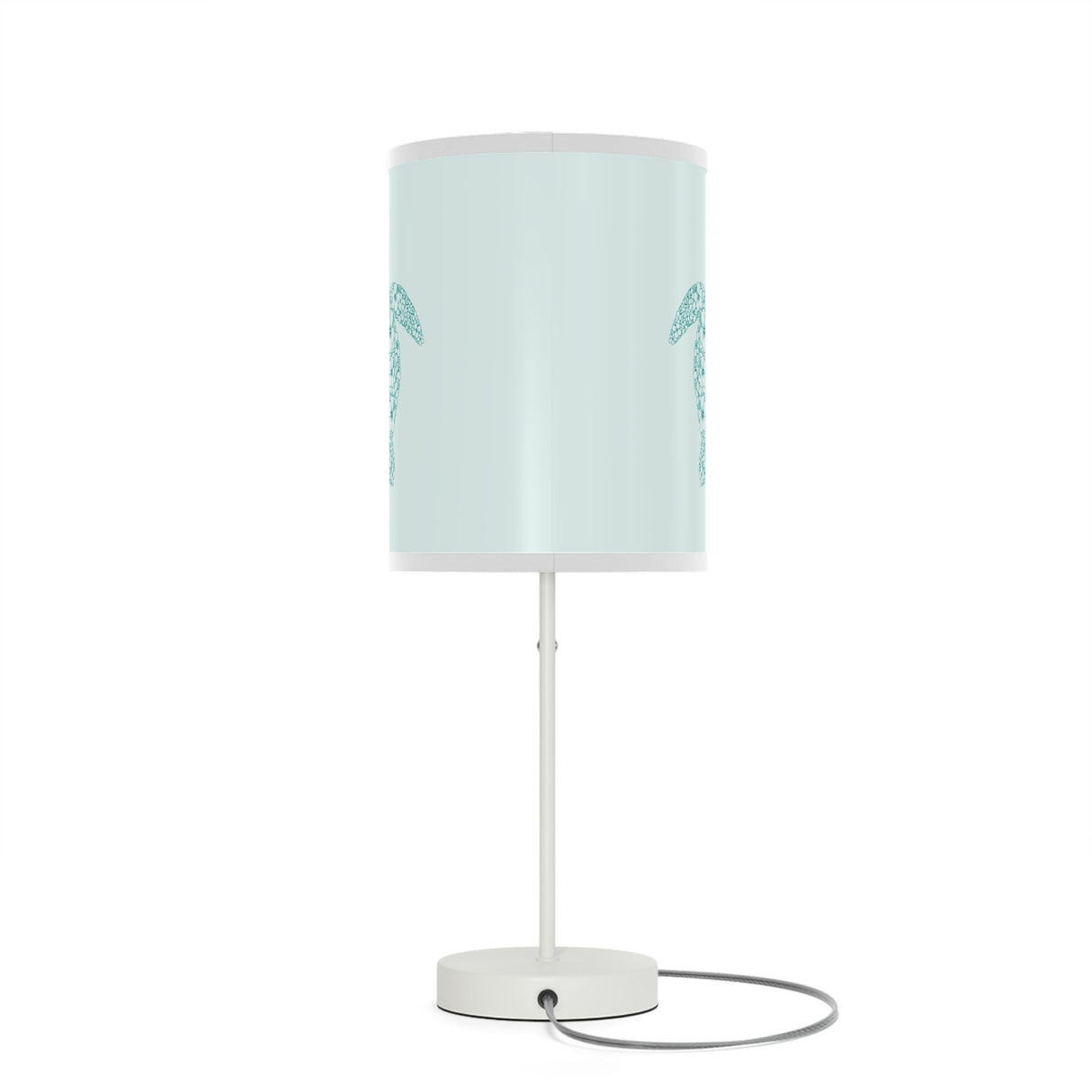 Blue Tropical Flower Sea Turtle Pattern Table Lamp