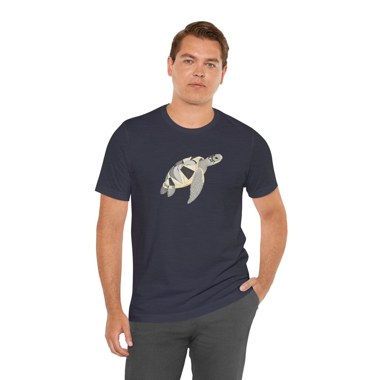 White and Gray Collage Sea Turtle Tee - 6 colors