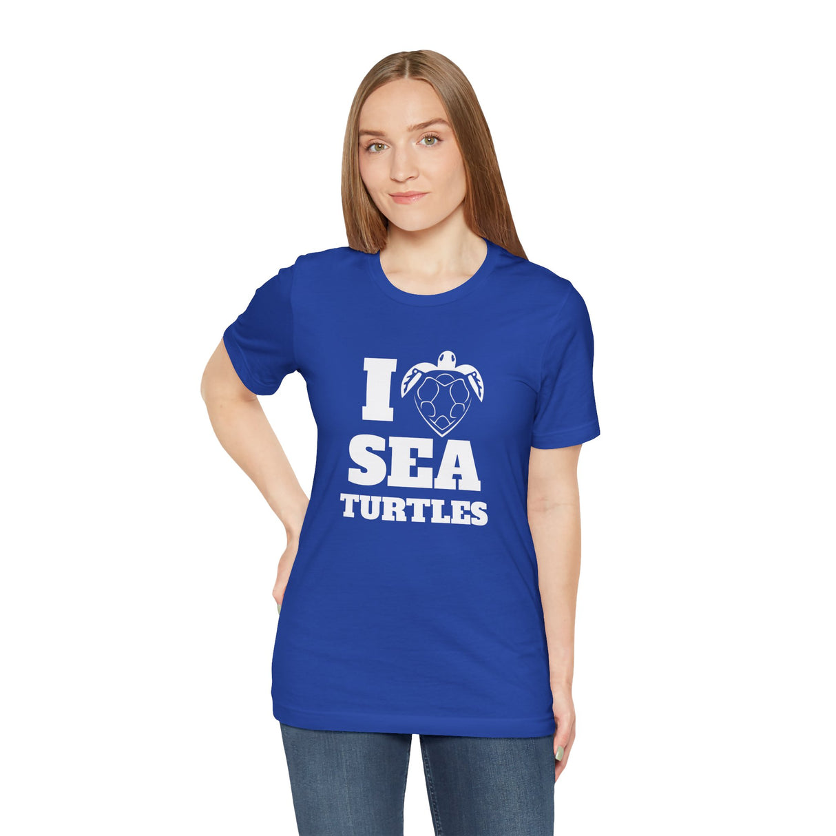 I Heart Sea Turtles White Ink Graphic Tee - 7 Colors