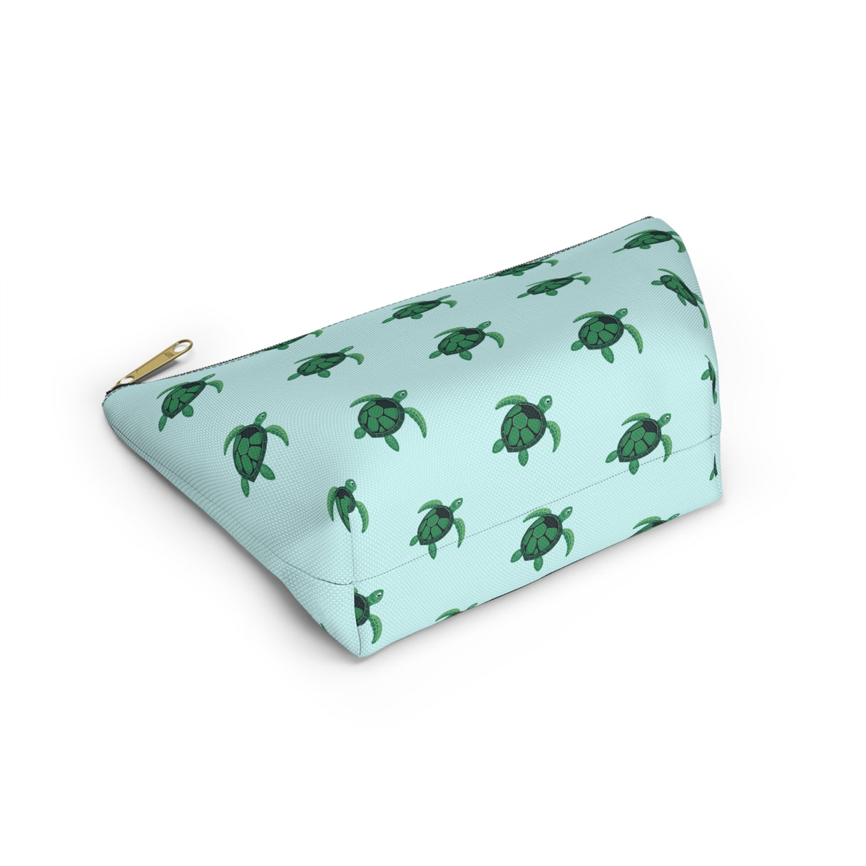 Blue Sea Turtle Print Accessory Pouch