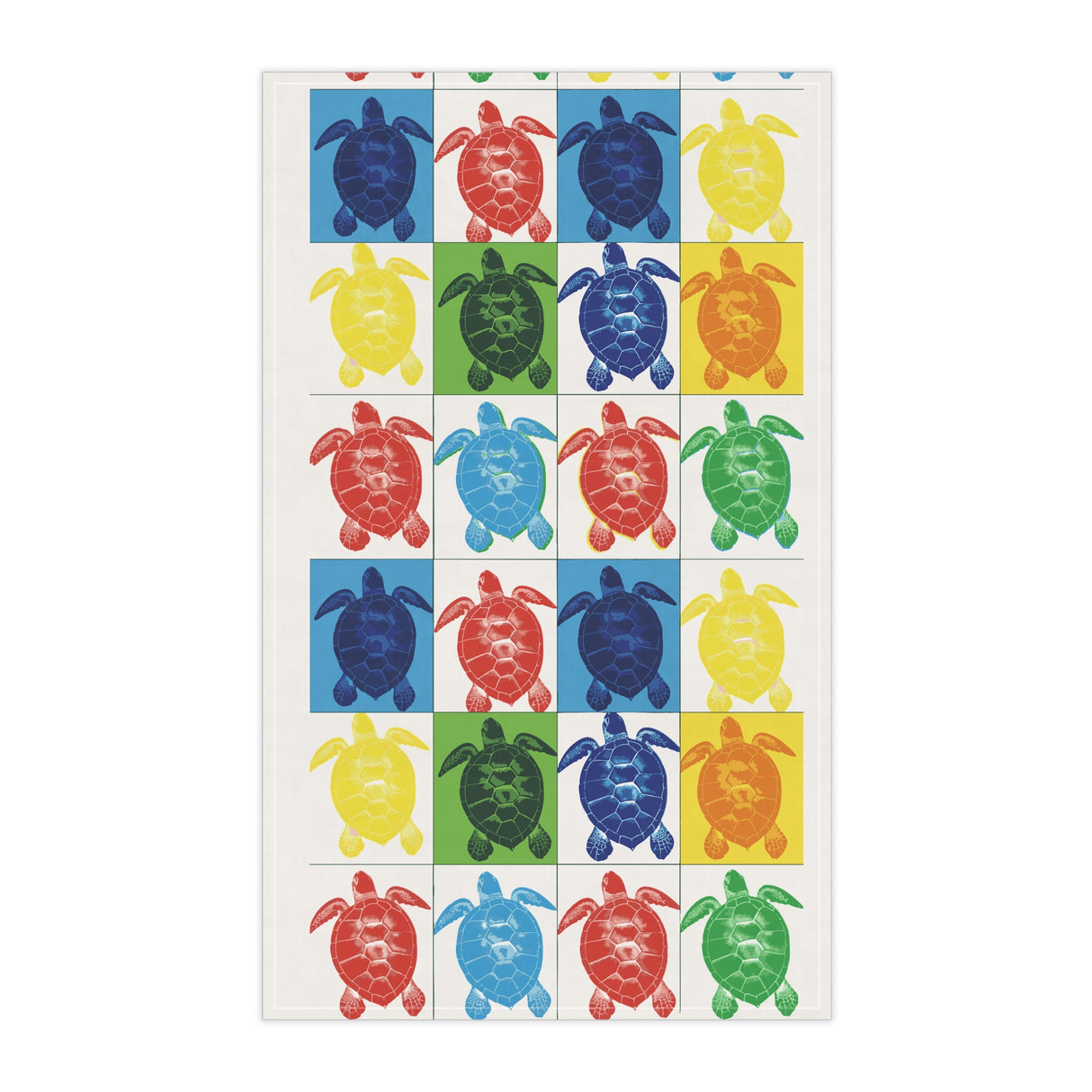 Pop Art Sea Turtle Tea Towel (cotton, poly)