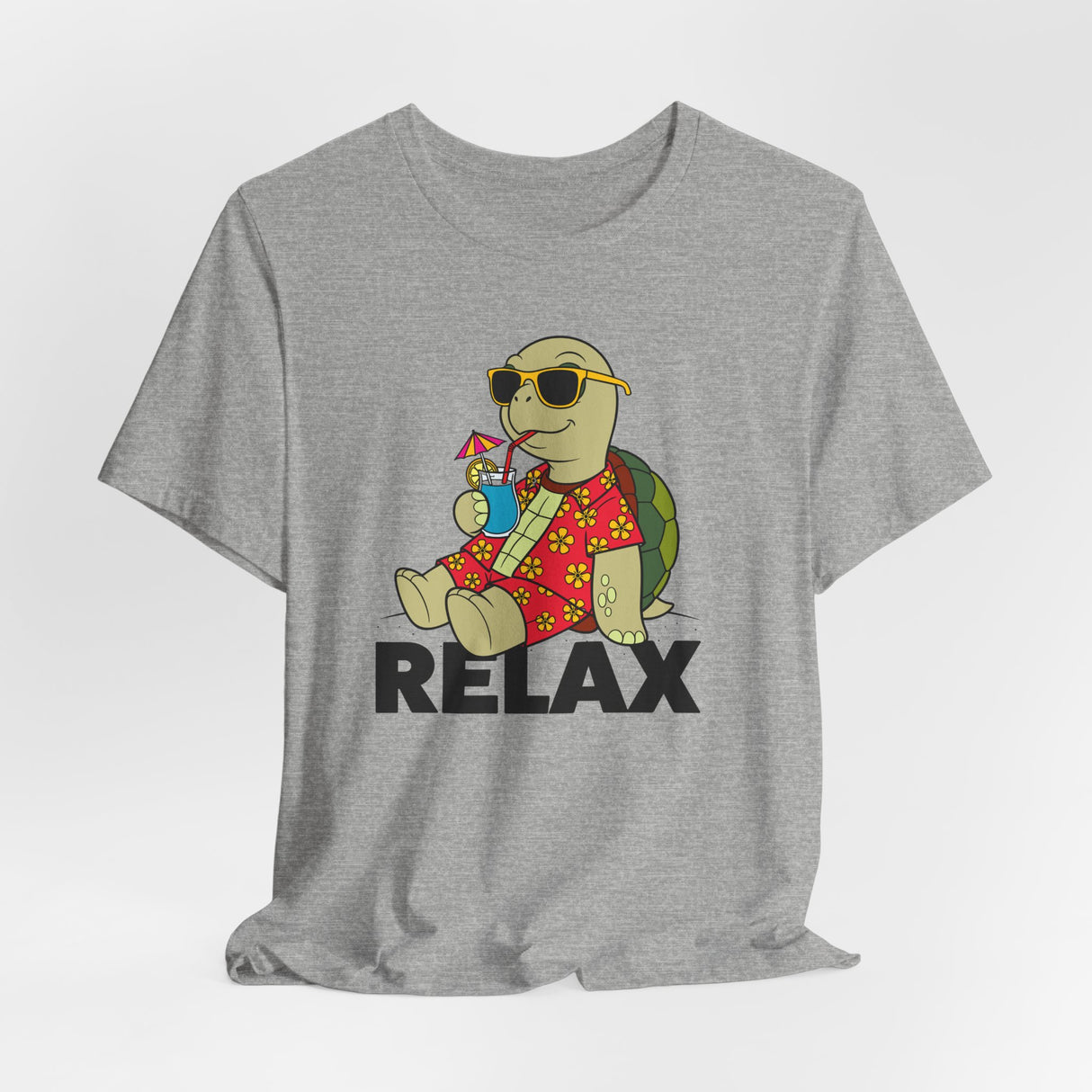 Relax Sea Turtle Cartoon Tee Unisex Jersey Short Sleeve Tee - 5 Colors