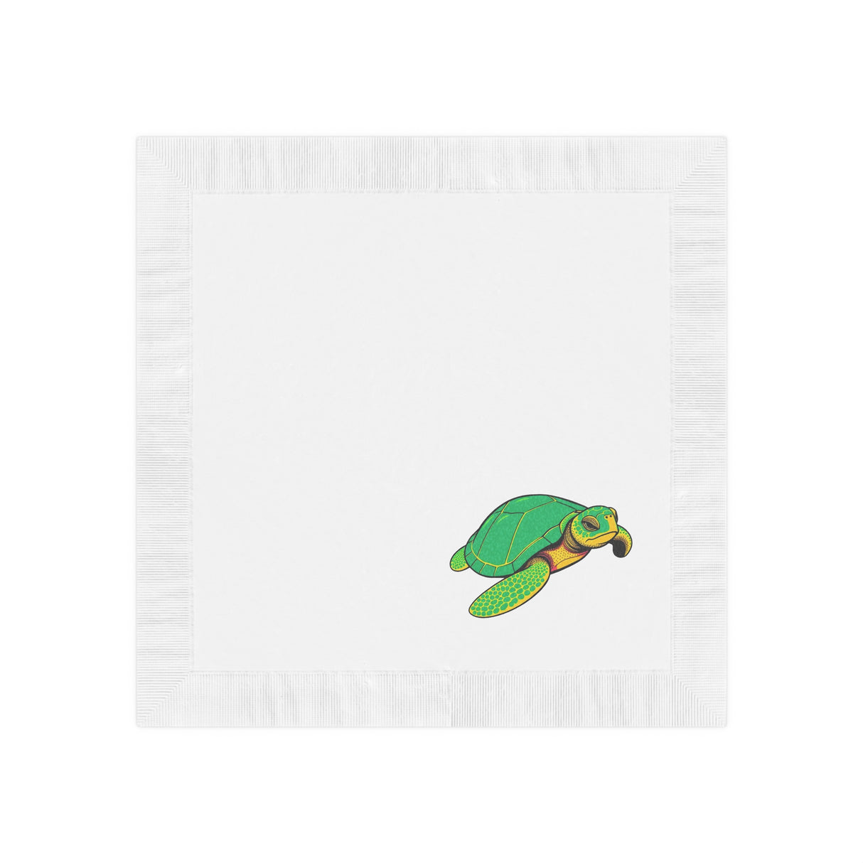 Green Cartoon SeaTurtle-Themed Cocktail Napkins