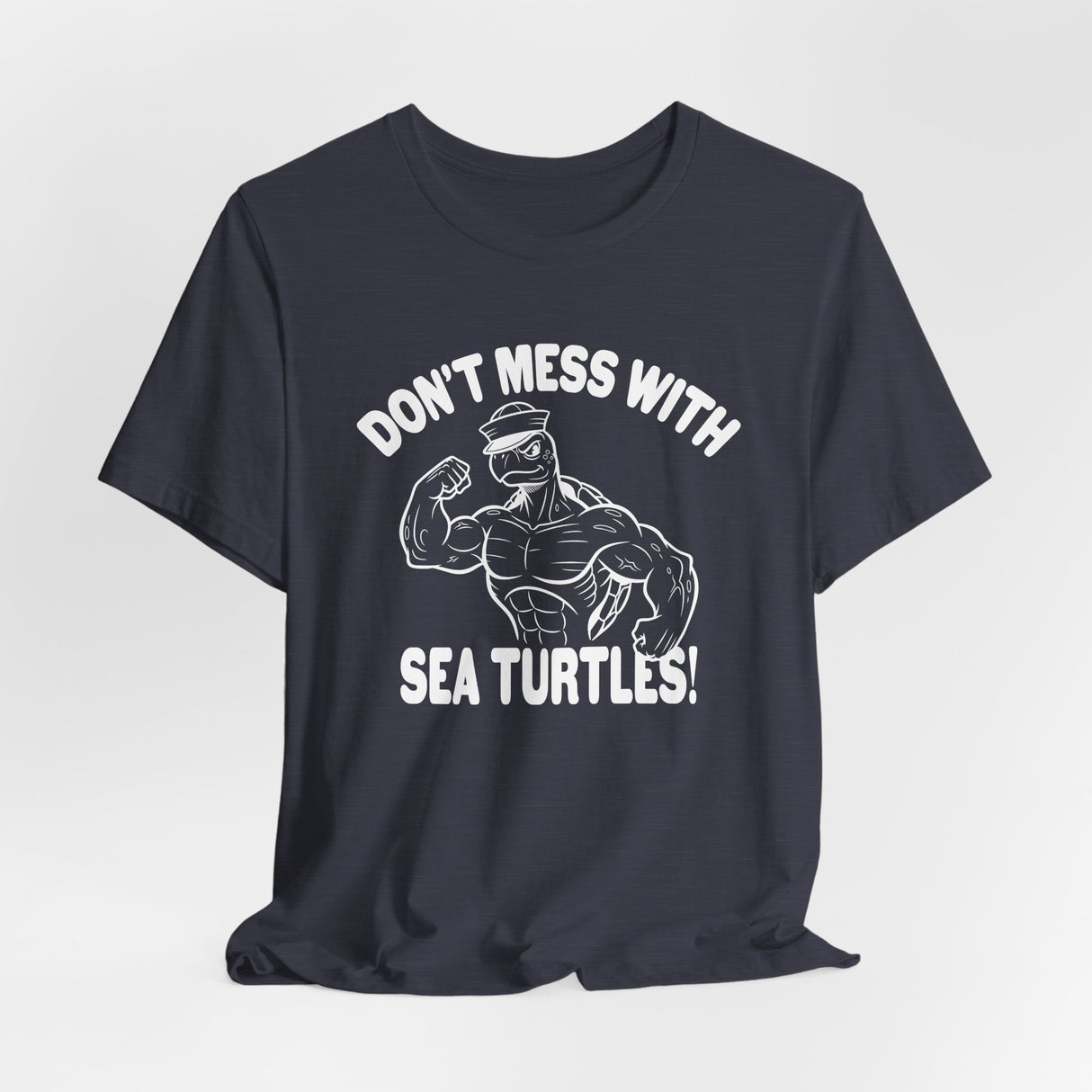 Don't Mess With Sea Turtles White Ink Graphic Tee - 4 Colors