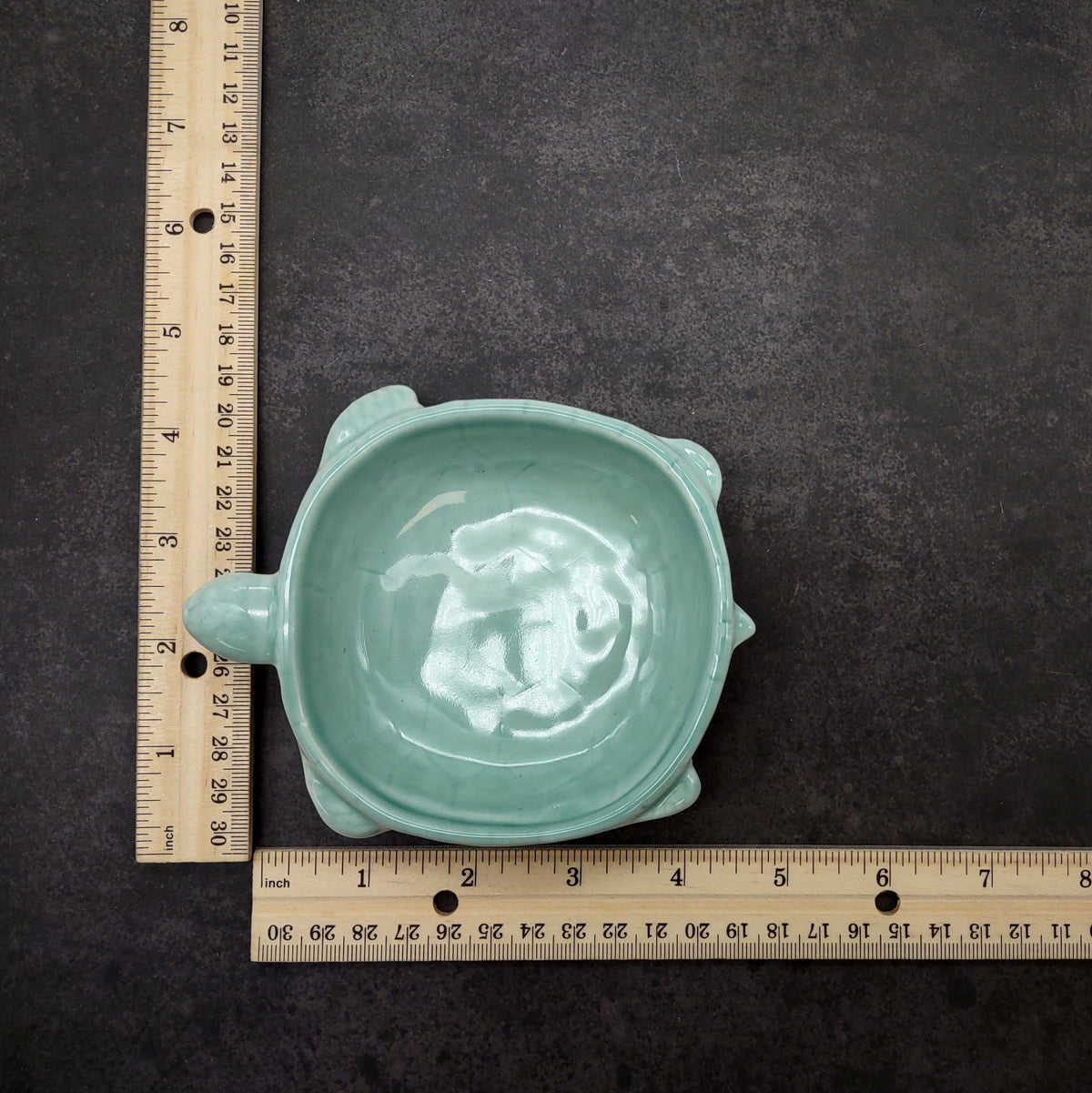 Mint Green Sea Turtle Bowl Porcelain (1 dish approx. 5.25+ inches) Light Green Sea Turtle Dish for coastal kitchen accent & table charm!